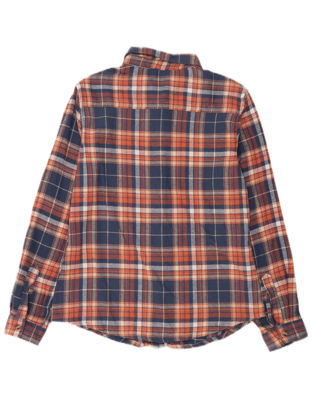 Camisa feminina de flanela Mountain Warehouse Reino Unido 12 algodão xadrez médio azul marinho