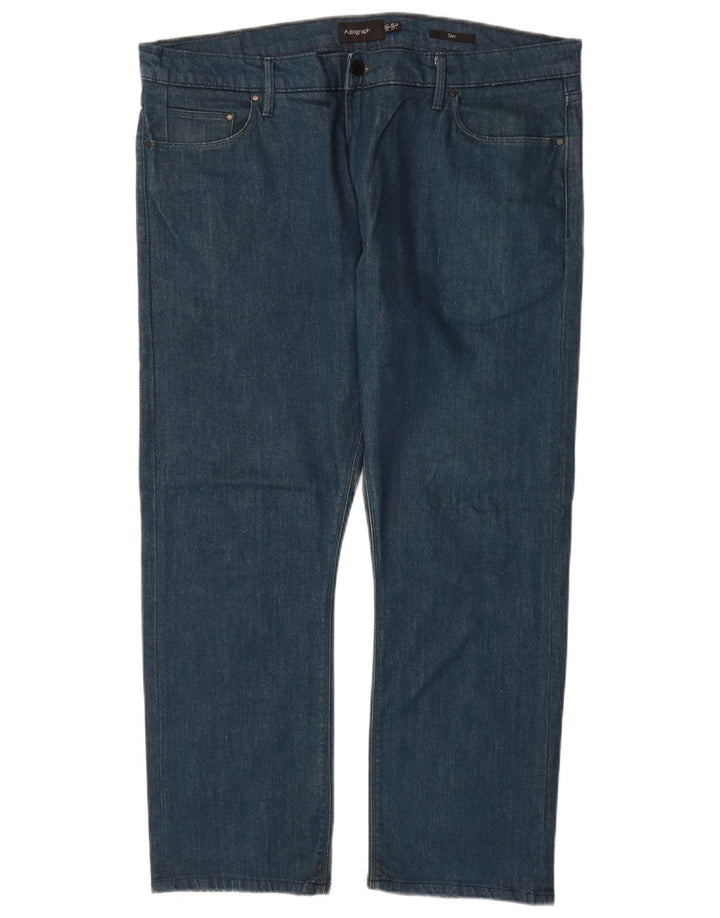 Autograph Mens Slim Jeans W40 L29 Azul Marinho Algodão