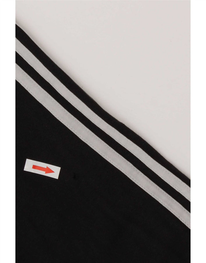 Adidas Mens Top Manga Longa Pequeno Algodão Preto