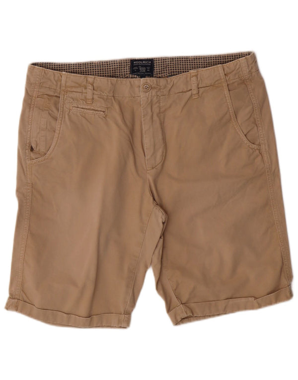 Shorts casuais masculinos Woolrich W36 grande algodão bege