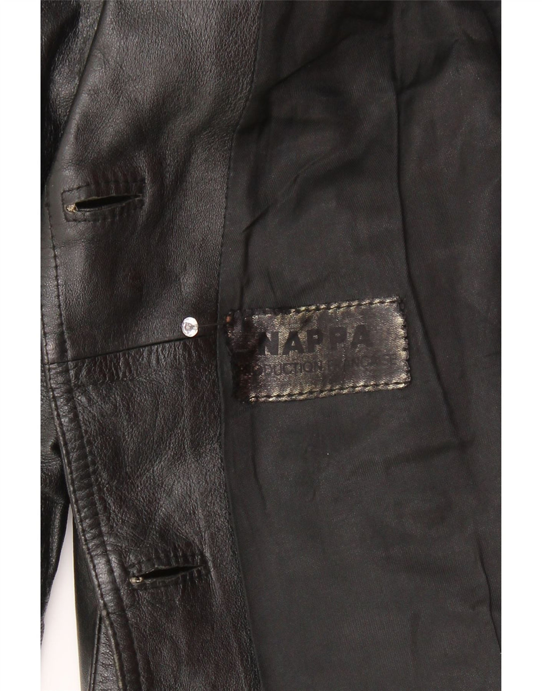 Jaqueta de couro feminina Nappa UK 14 médio preto
