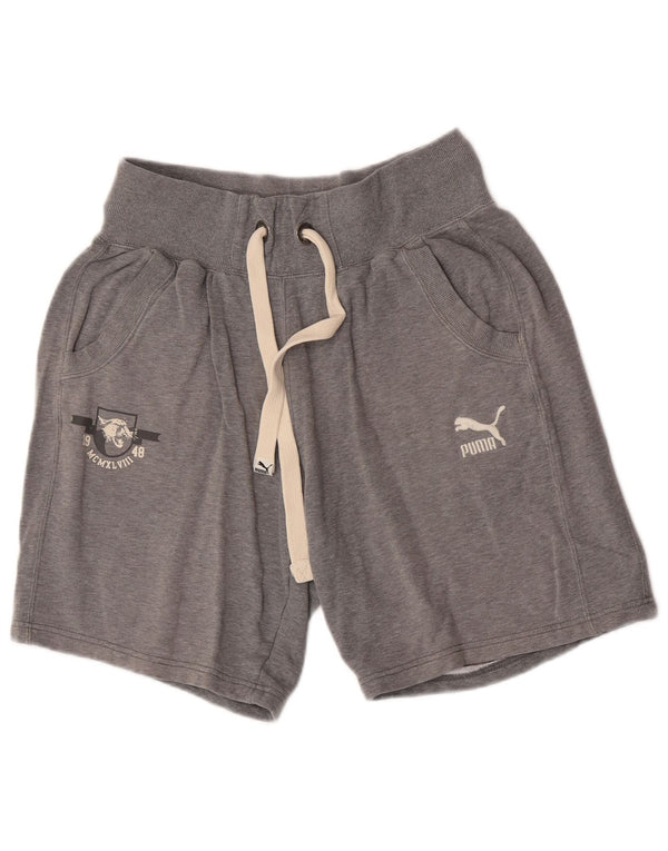 Shorts esportivos gráficos masculinos Puma grande algodão cinza
