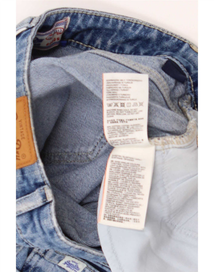 Shorts jeans feminino Superdry W28 algodão azul médio
