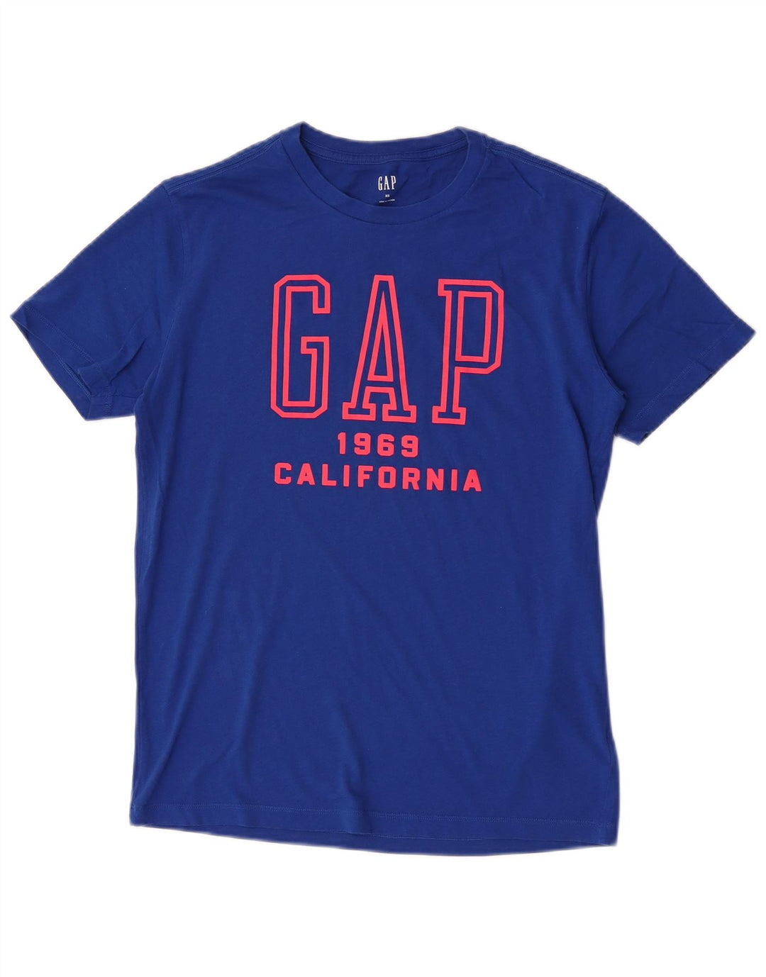 Camiseta masculina gráfica Gap XS azul algodão