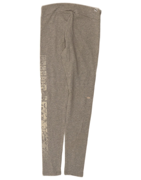 Leggings Puma Feminino UK 12 Algodão Cinza Médio
