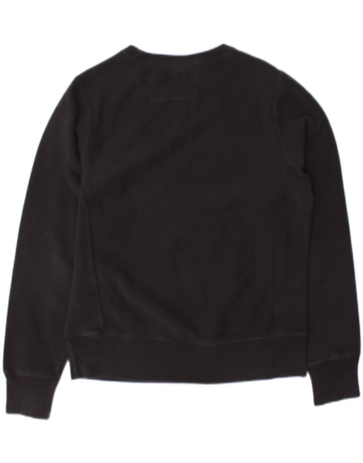 Champion feminino gráfico oversized moletom jumper UK 10 pequeno preto