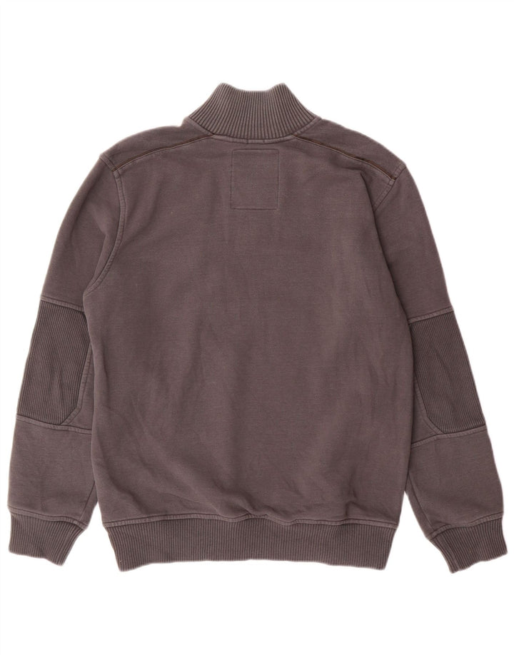 Moletom masculino Champion com zíper e gola em algodão cinza médio