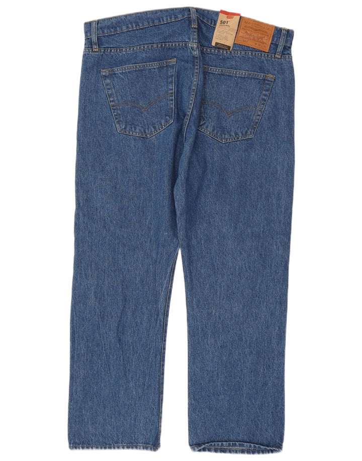 Levi's Masculino 501 Straight Jeans W38 L30 Azul Algodão
