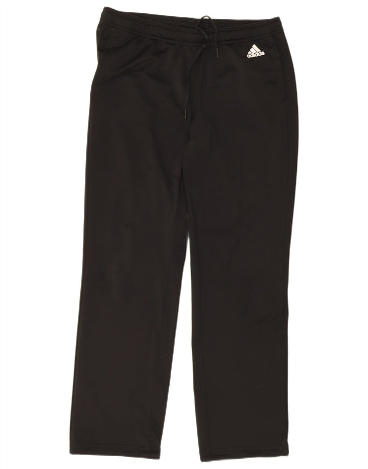 Calça de treino feminina Adidas UK 16/18 grande poliéster preto