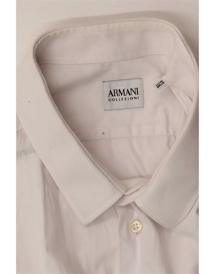 Camisa masculina Armani Collezioni tamanho 45 18 2XL branca