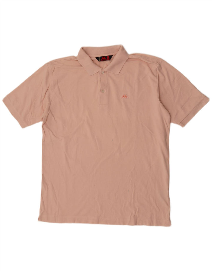 Camisa polo masculina Kappa grande algodão rosa
