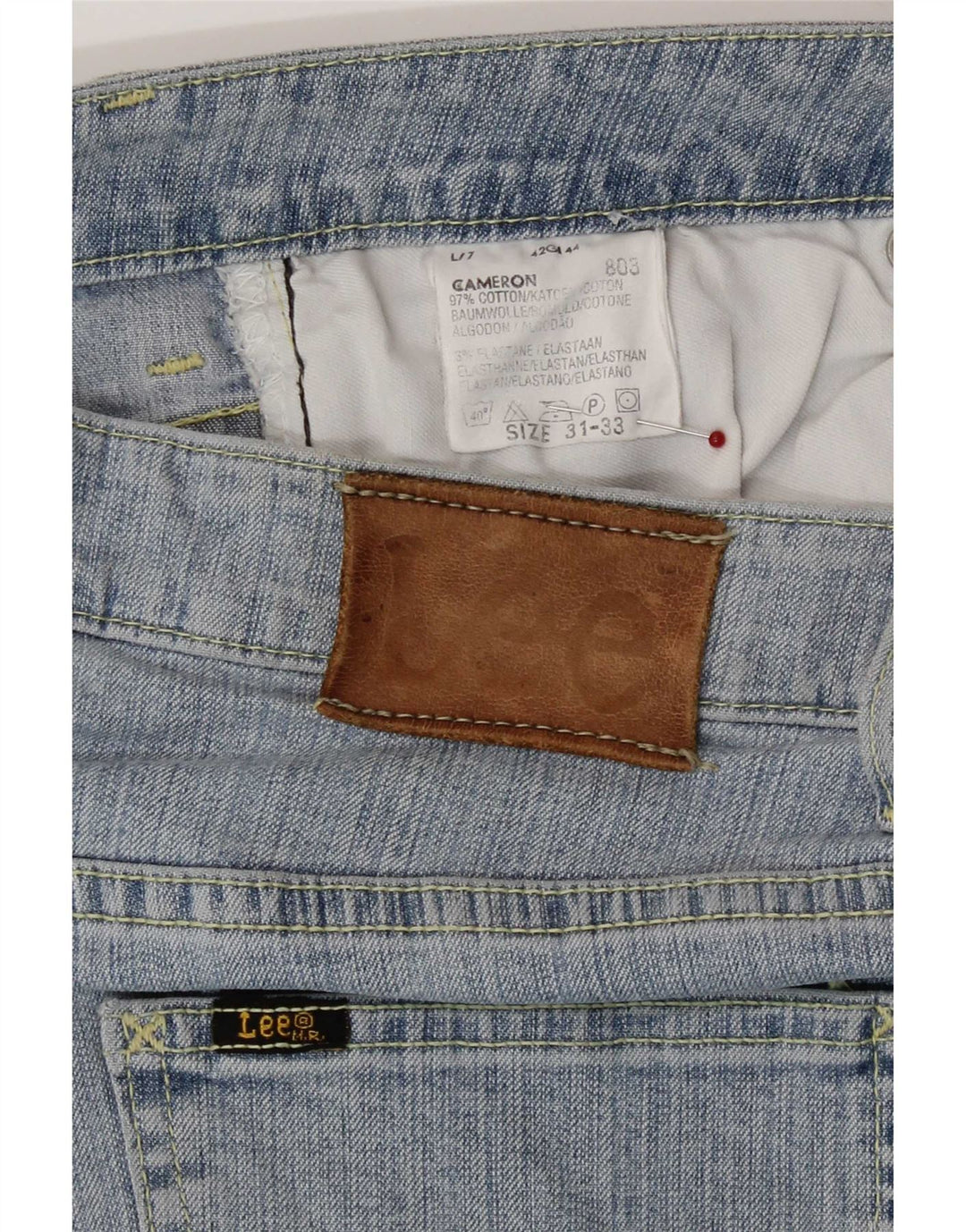 Lee Womens Cameron Bootcut Jeans W31 L33 Azul Algodão