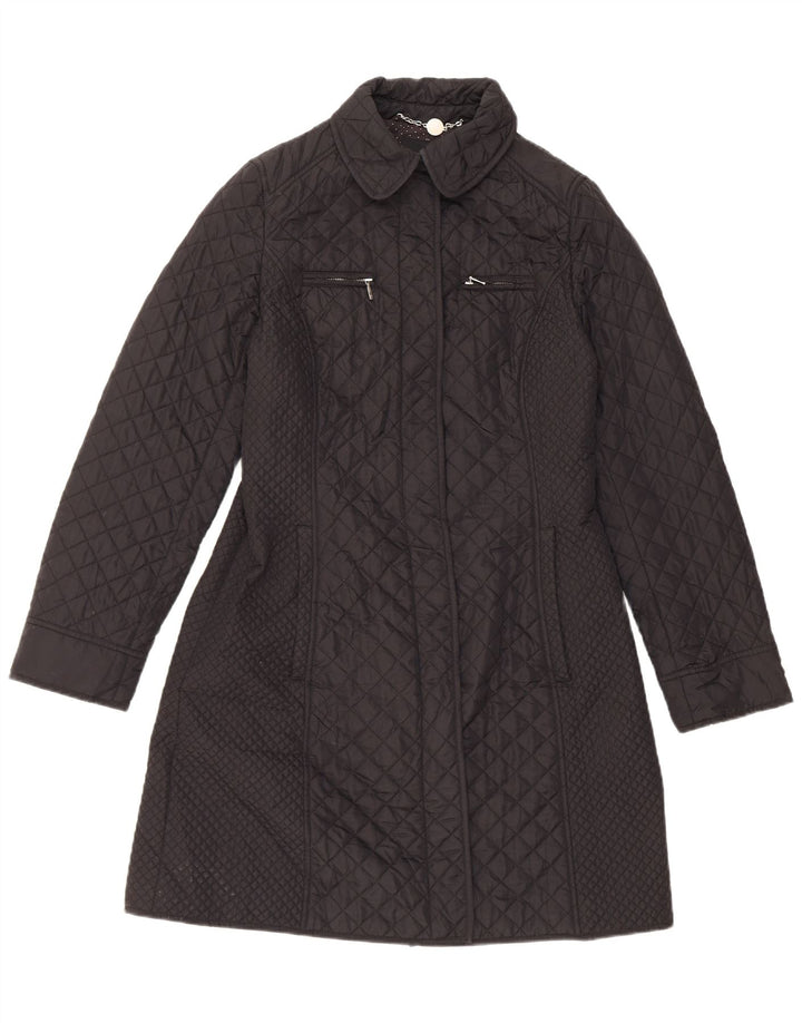 Casaco corta-vento feminino acolchoado Hobbs UK 10 pequeno nylon preto