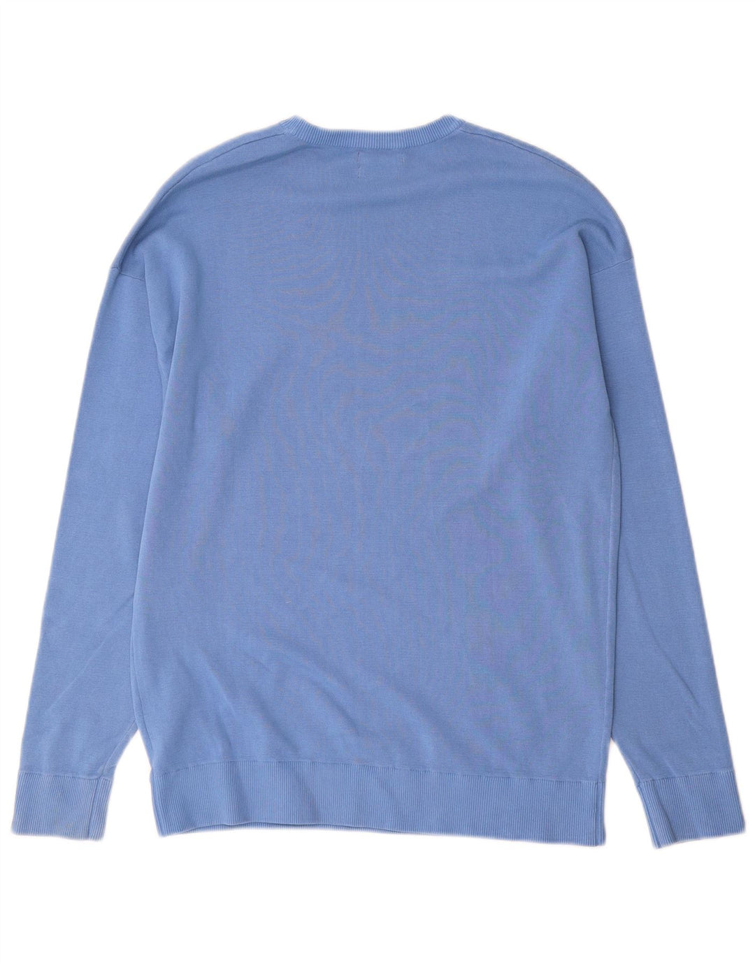 Suéter masculino Massimo Dutti com gola redonda e algodão azul médio