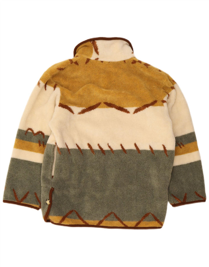 Jaqueta corta-vento vintage feminina folgada Reino Unido 10 pequena multicolorida