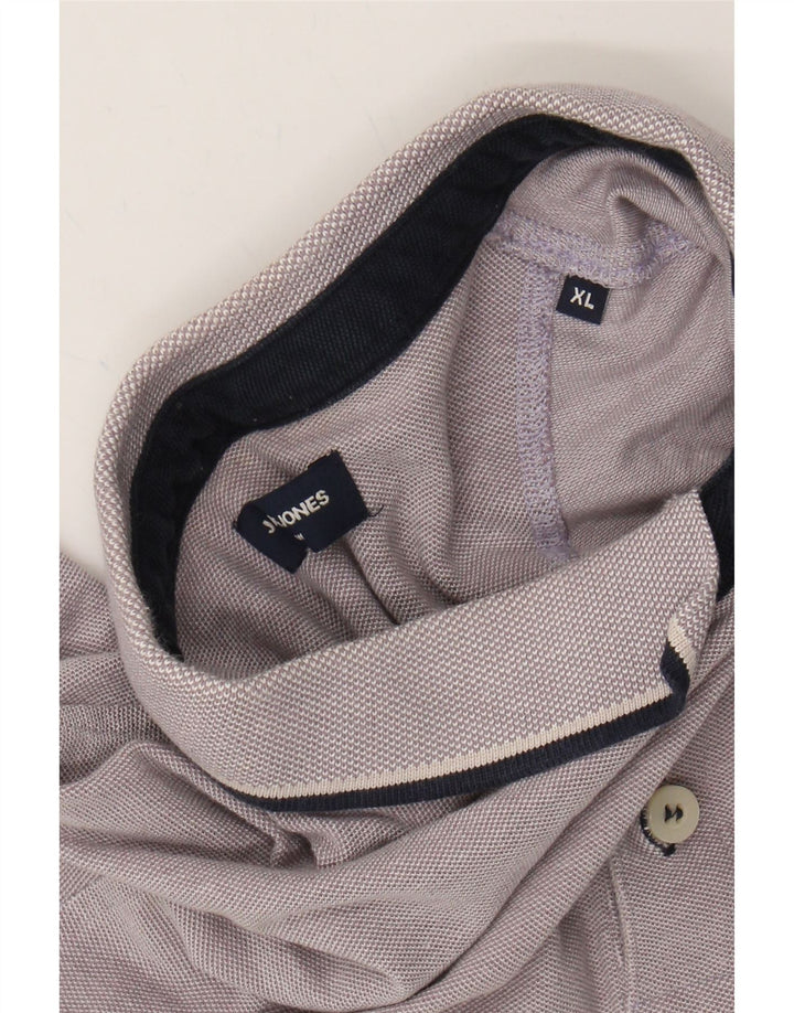 JACK & JONES Mens Polo Shirt XL Purple Flecked Cotton Vintage Jack & Jones and Second-Hand Jack & Jones from Messina Hembry 