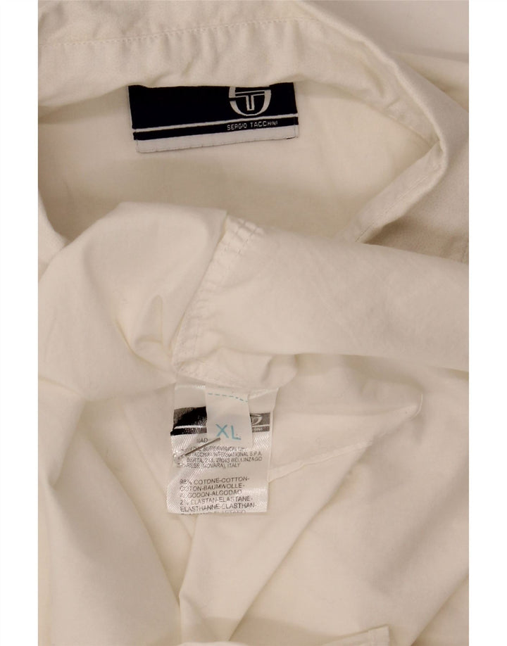 Camisa masculina Sergio Tacchini XL algodão branco