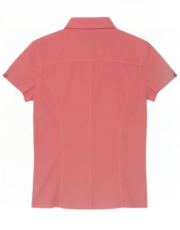 Camisa pulôver feminina de manga curta Max & Co. Reino Unido 10 algodão rosa pequeno