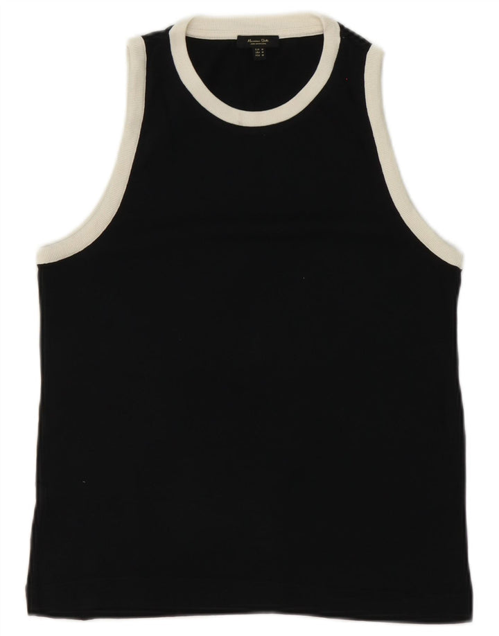 Colete feminino Massimo Dutti UK 12 algodão preto médio