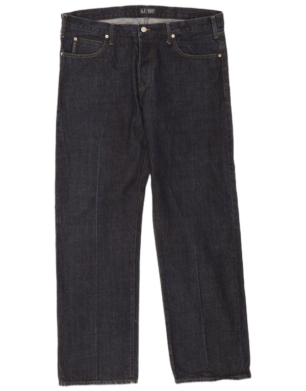 Calça jeans reta masculina Armani W40 L32 algodão azul marinho