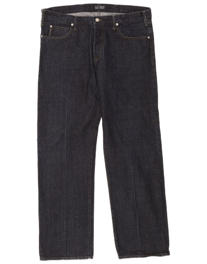 Calça jeans reta masculina Armani W40 L32 algodão azul marinho