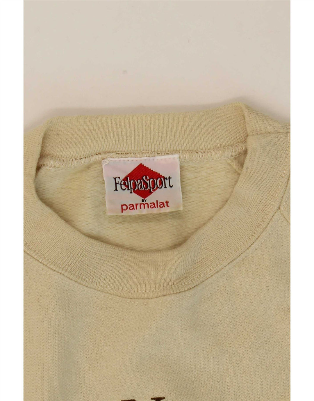 Parmalat moletom gráfico masculino jumper grande algodão bege