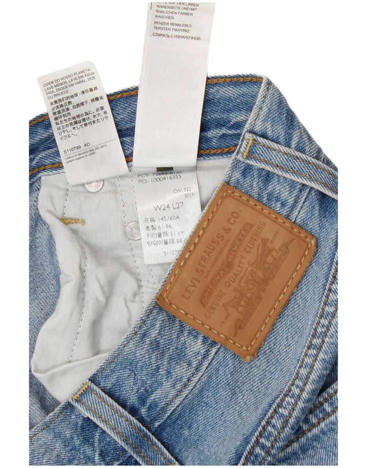 Jeans feminino Levi's Ribcage Straight W24 L27 Azul Algodão