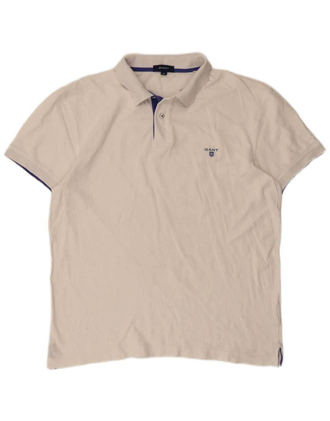 Camisa polo masculina Gant 2XL algodão branco clássico