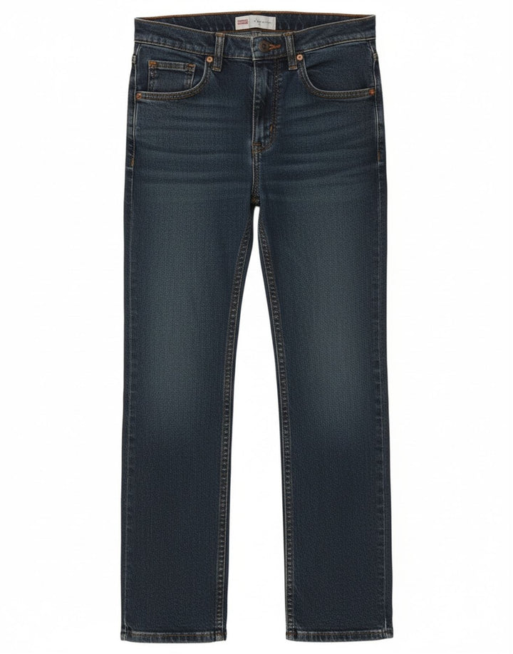 Wrangler Boys Straight Jeans 11-12 Anos W24 L28 Azul Algodão