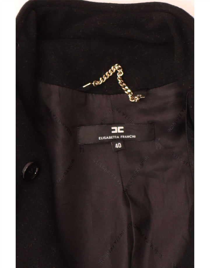 Sobretudo feminino Elisabetta Franchi IT 40 pequeno preto