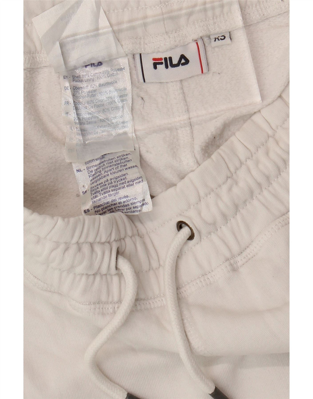 Calça de treino masculina FILA Graphic Joggers XS algodão branco