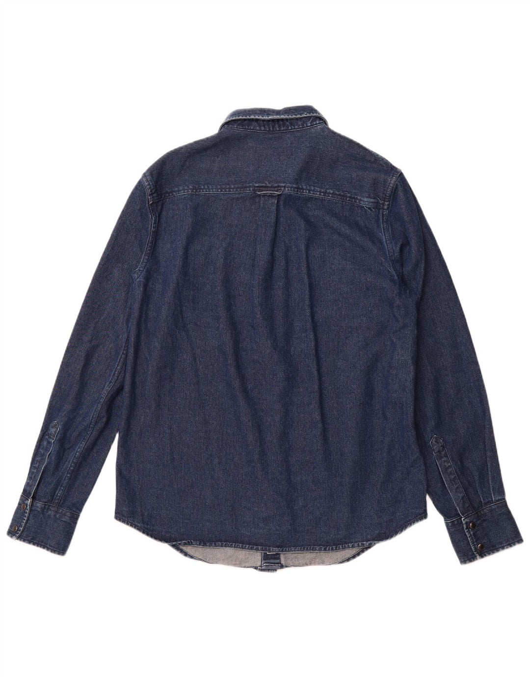 Camisa jeans masculina SUPERDRY grande algodão azul marinho