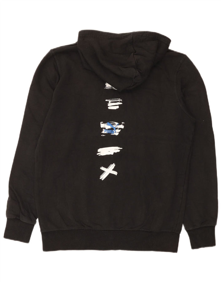 Puma masculino gráfico moletom com capuz médio algodão preto