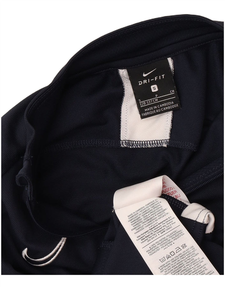 Jaqueta Nike Boys Dri Fit Tracksuit 8-9 anos pequena azul marinho poliéster