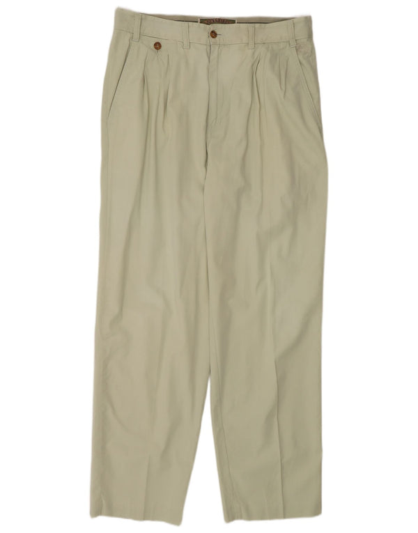 Calça Chino Masculina Vintage IT 48 Médio W32 L32 Algodão Cáqui