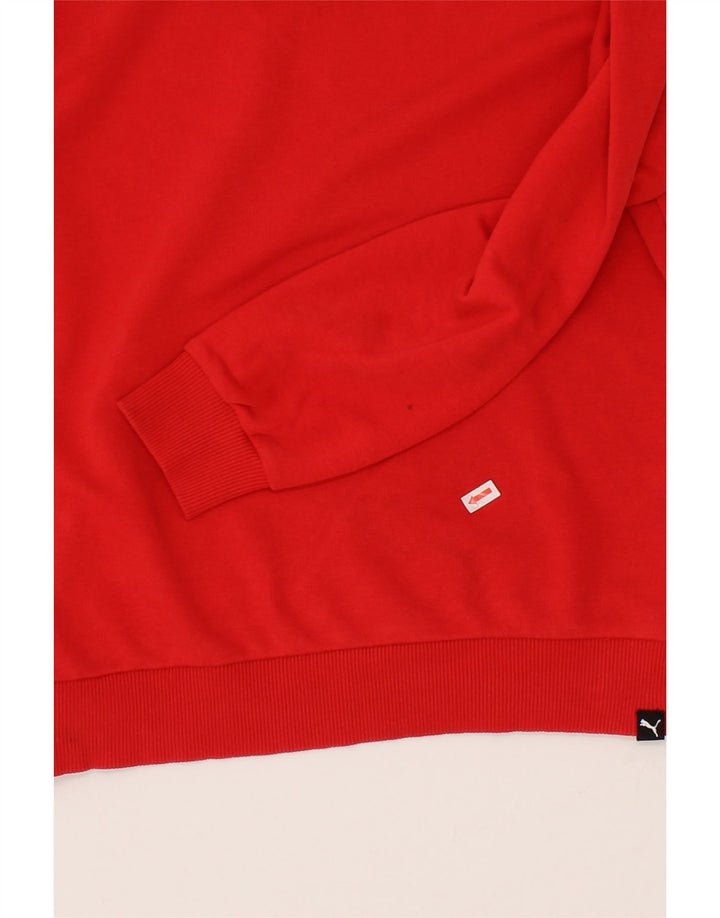 PUMA Boys Graphic Hoodie Jumper 11-12 Years Red Cotton Vintage Puma and Second-Hand Puma from Messina Hembry 