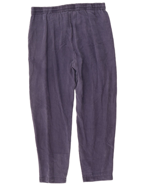Marks & Spencer Womens Loose Fit Casual Trousers UK 18 XL W36 L28 Navy Blue