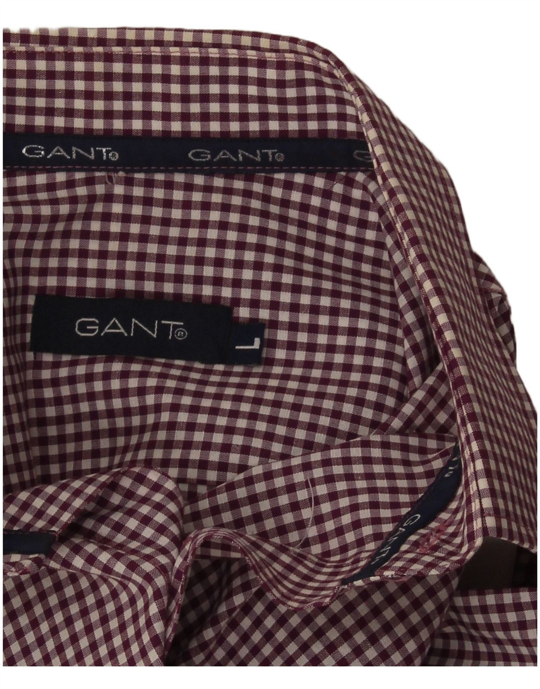 Gant Camisa masculina grande Borgonha Gingham