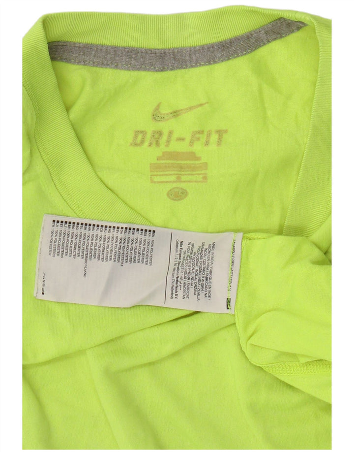 Camiseta masculina NIKE Dri Fit Top grande poliéster verde