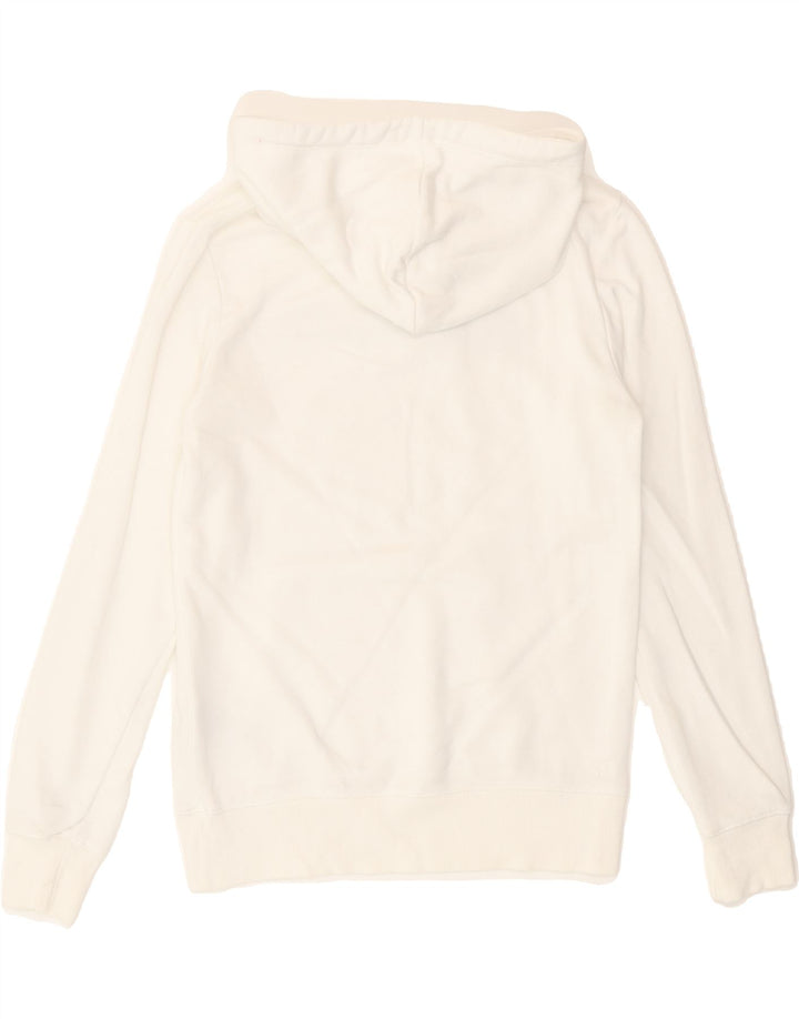 CHAMPION Womens Graphic Hoodie Jumper UK 6 XS White Cotton Vintage Champion and Second-Hand Champion from Messina Hembry 