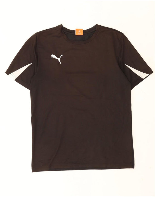 Camiseta masculina Puma Top médio preto colorblock