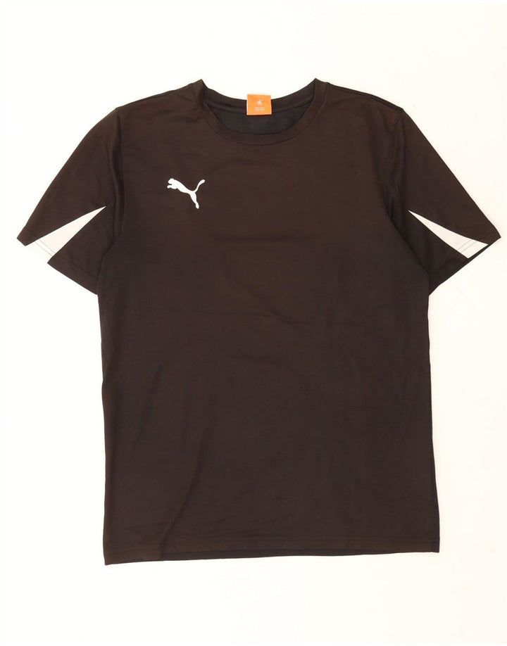 Camiseta masculina Puma Top médio preto colorblock