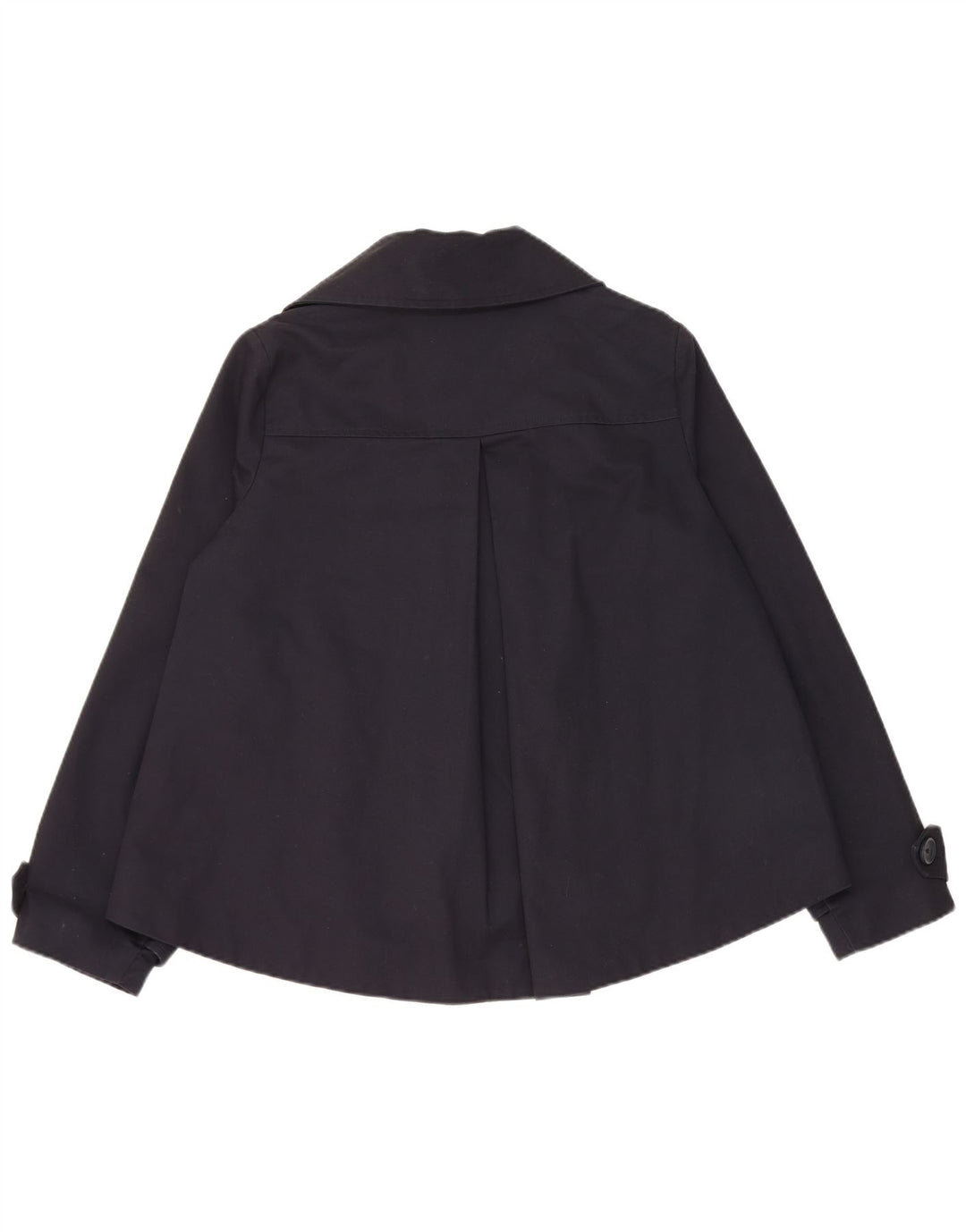Casaco feminino oversized Pea Les Copains Reino Unido 10 pequeno algodão azul marinho