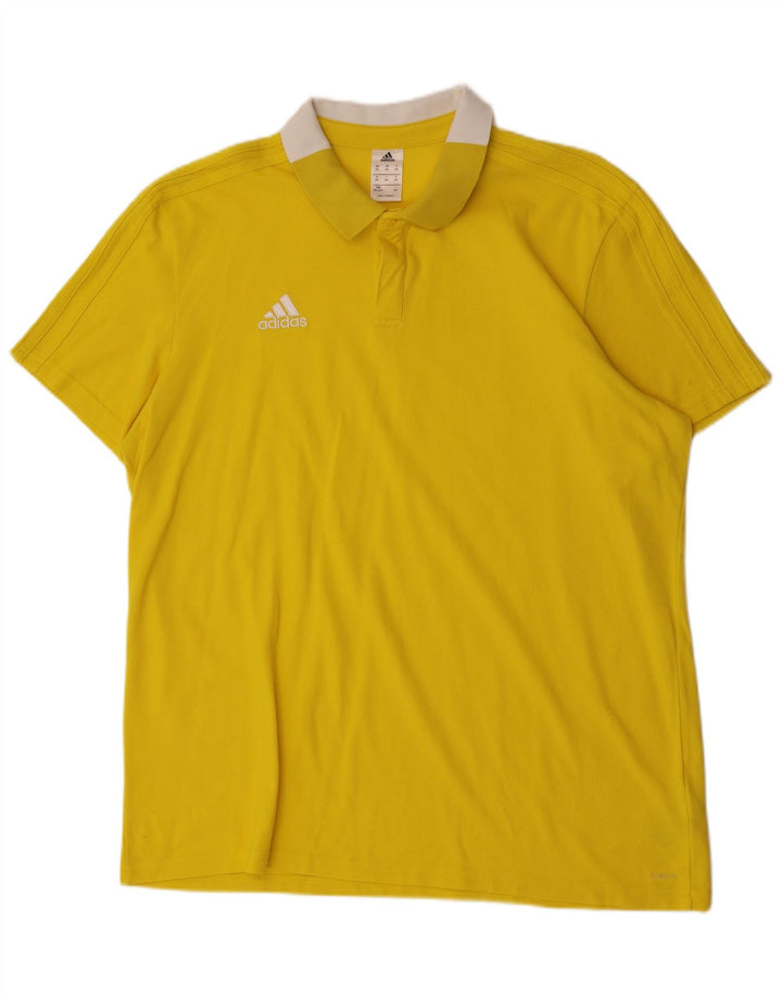Camisa polo masculina Adidas 2XL algodão amarelo