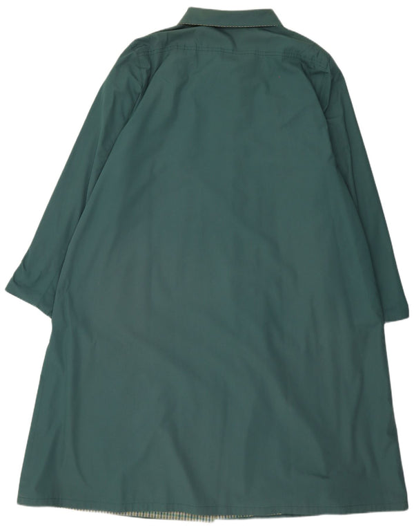 Sobretudo feminino vintage IT 55 2XL poliéster verde