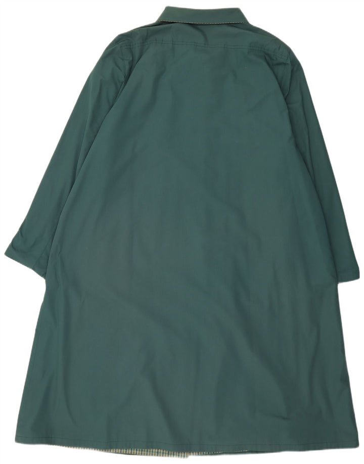 Sobretudo feminino vintage IT 55 2XL poliéster verde