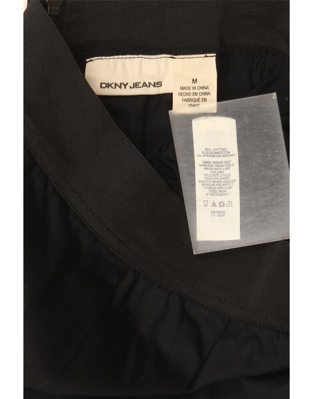 Minissaia feminina Dkny média W28 algodão preto