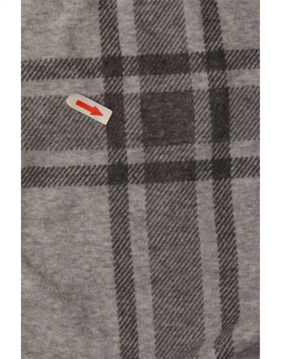 Marks & Spencer Top feminino oversized manga comprida Reino Unido 10 xadrez cinza pequeno