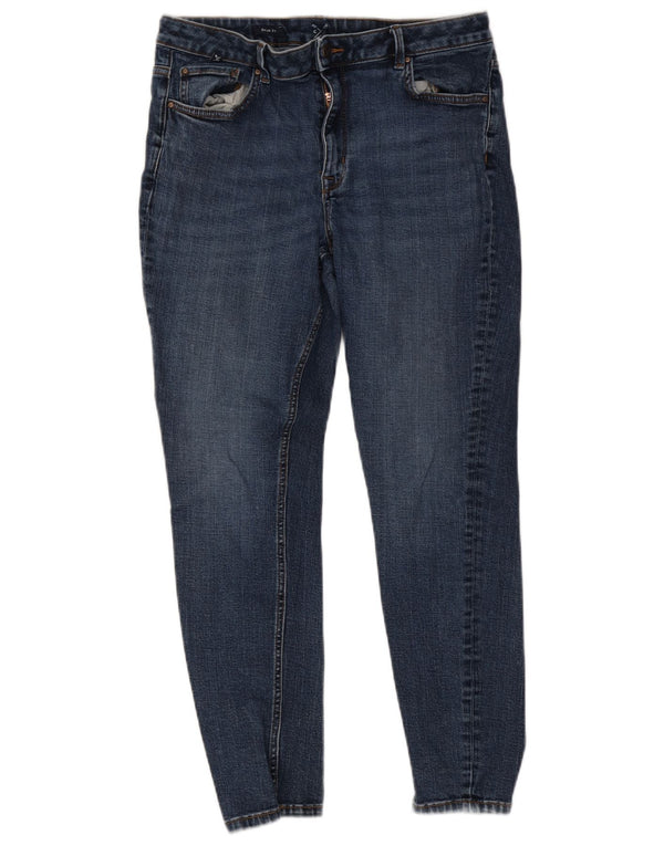Crew Clothing Womens Skinny Jeans Reino Unido 16 Grande W34 L28 Azul Marinho Algodão