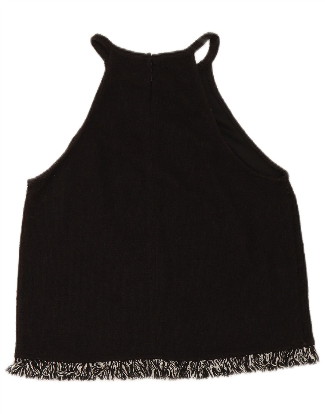 Zara Womens Trafaluc Crop Halter Top Reino Unido 10 Pequeno Preto